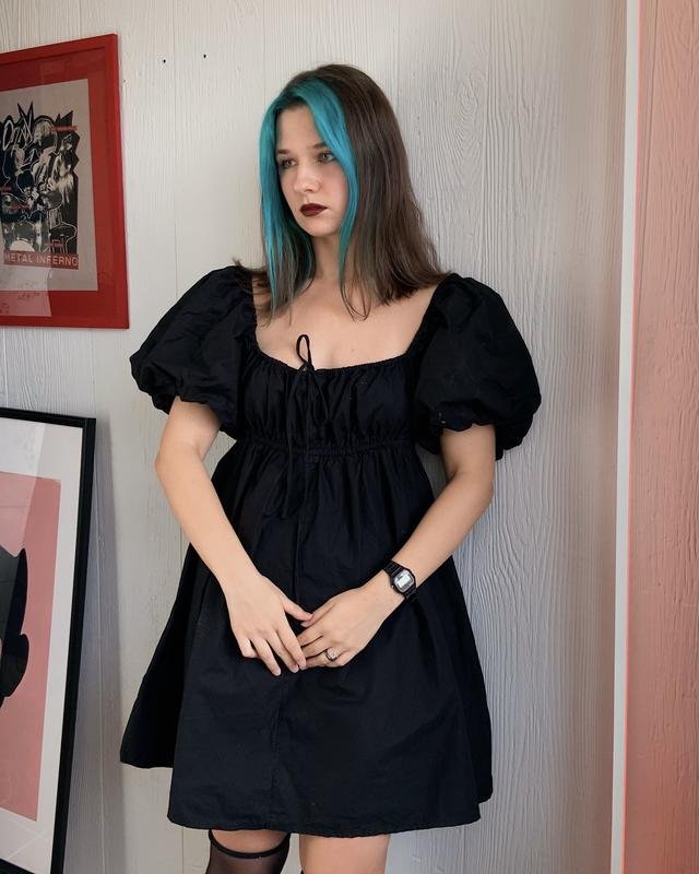 Женский ASOS DESIGN Платье Чёрный Коттон 40