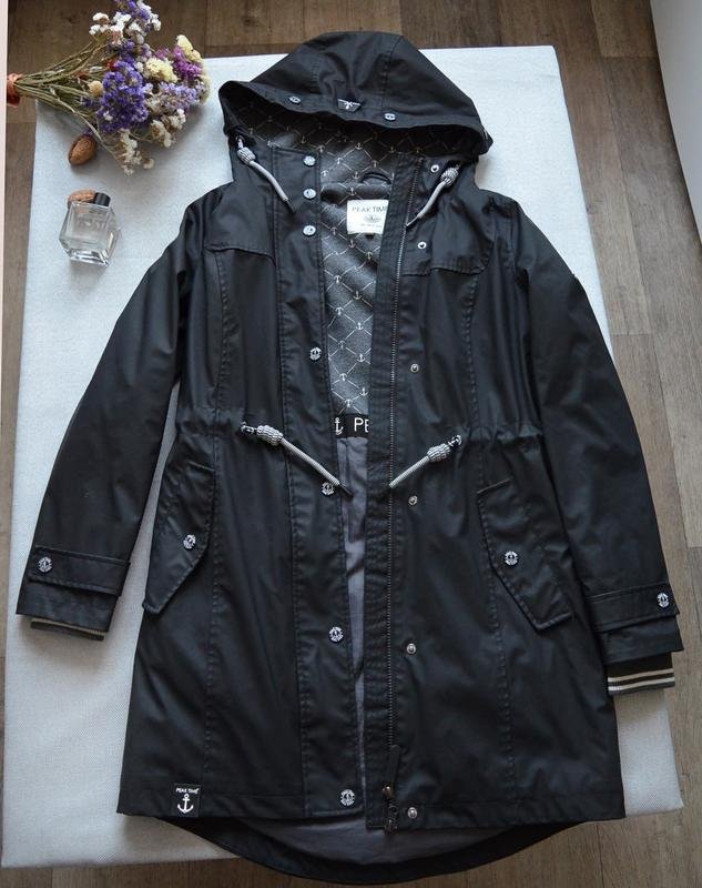 Damen Peak Time Regenjacke Schwarz Silikon XS