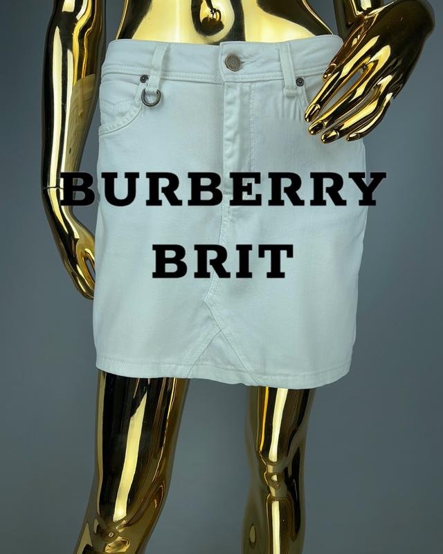 Femme Burberry Jupe Blanche Coton S