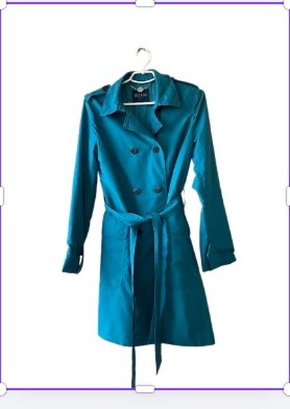 Femme Hobbs Trench Coat Turquoise Polyester S