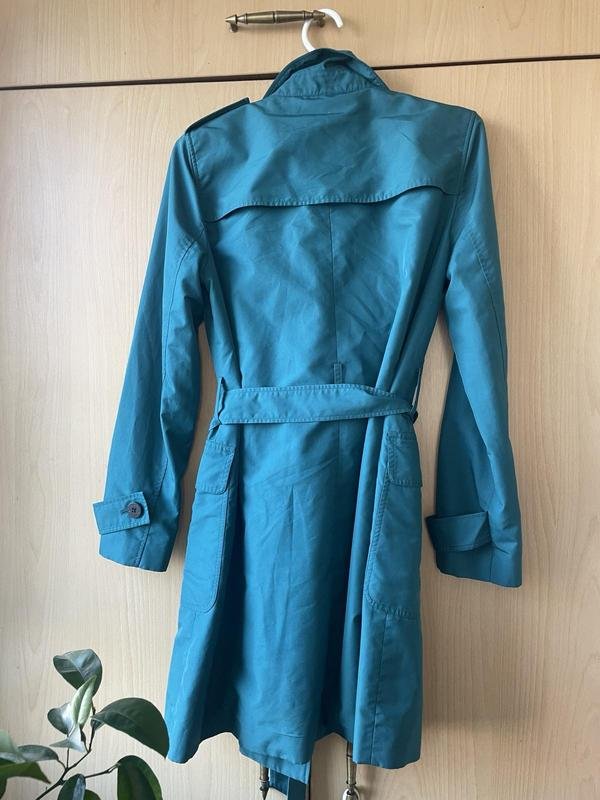 Femme Hobbs Trench Coat Turquoise Polyester S