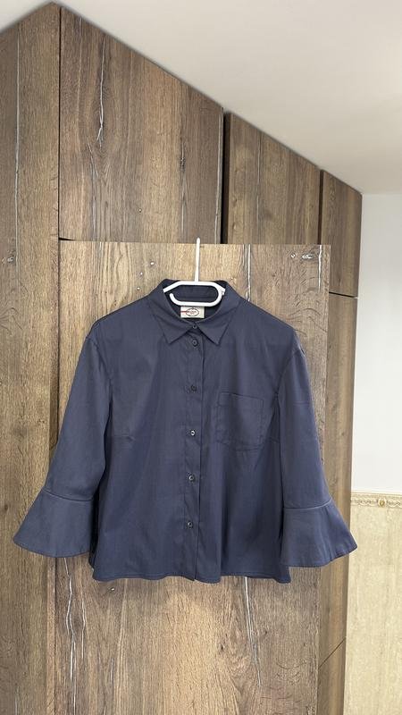 Женская Prada Сорочка Тёмно-синяя Хлопок S