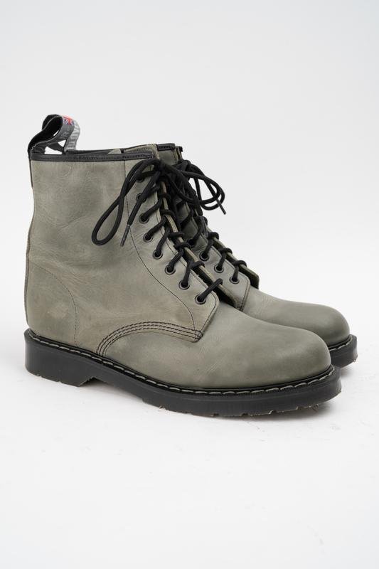 Men Solovair Boots Grey Leather 43