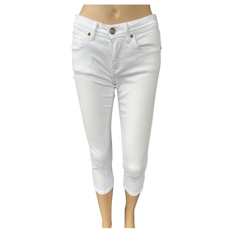 Femme Burberry Jeans Blanc Denim 27