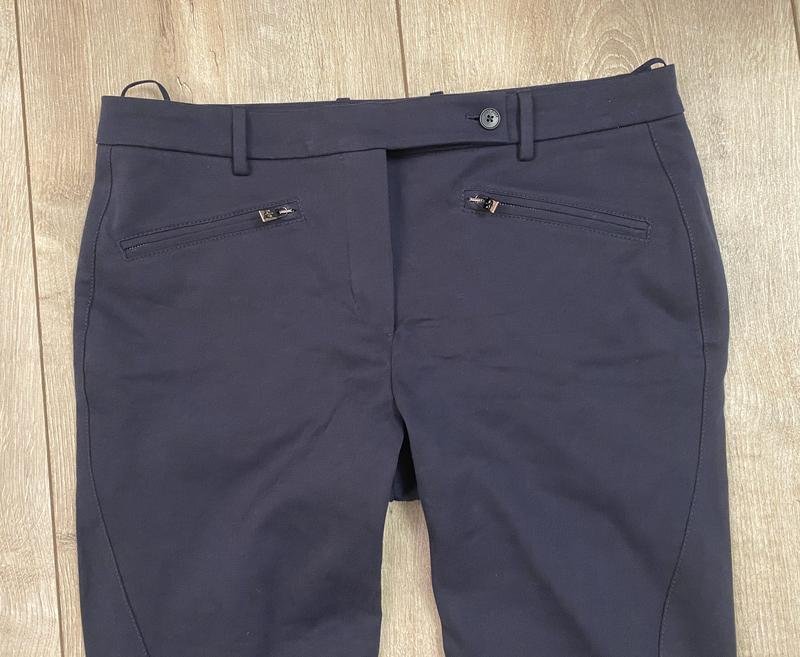 Women Loro Piana Trousers Navy Cotton 44