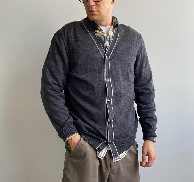 Uomo Hackett Maglione Grigio Lana XL