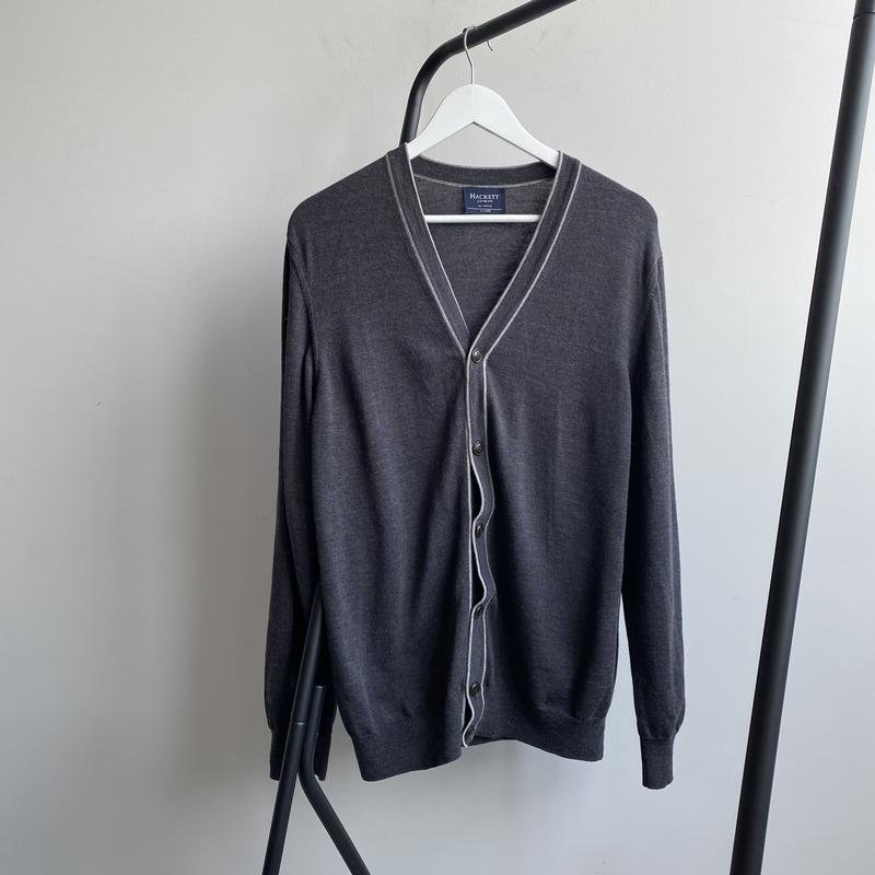 Uomo Hackett Maglione Grigio Lana XL