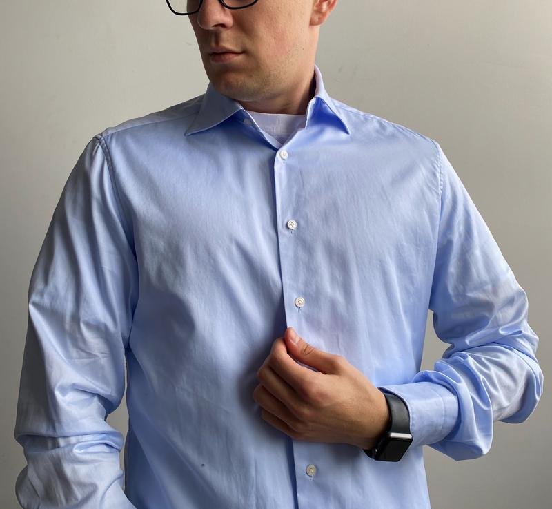 Men Suitsupply Shirt Navy M