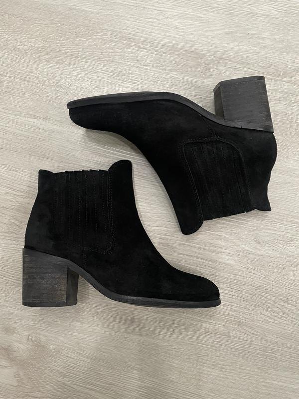 Women Ganni Boots Black Suede 37.5