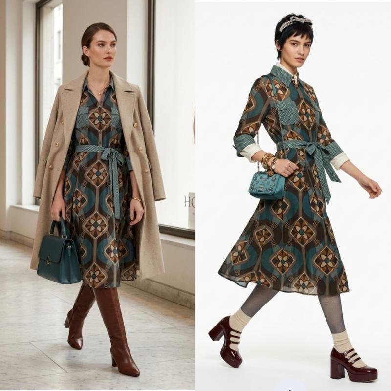 Femme Hobbs Robe Bleu Marine Coton S