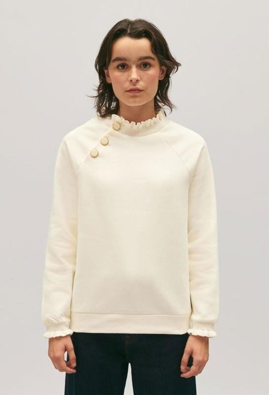 Damen Claudie Pierlot Pullover Weiß Baumwolle S