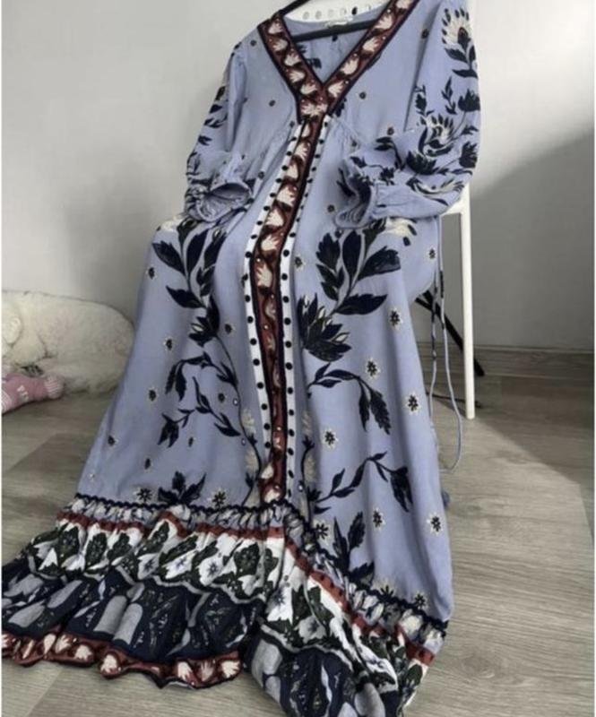 Damen Monsoon Kleid Mehrfarbig Viskose S