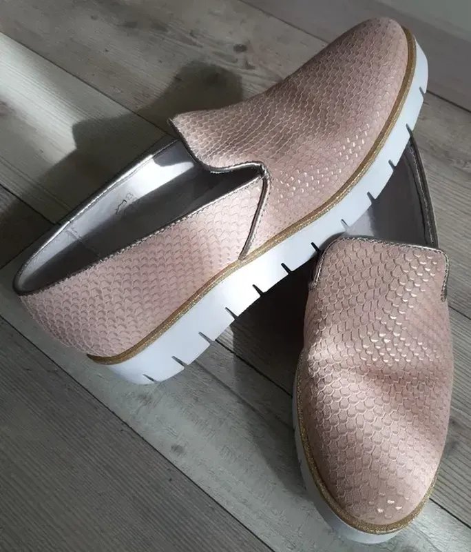 Femme Mocassins Beige Cuir 38