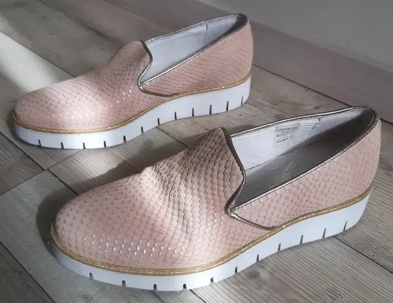 Femme Mocassins Beige Cuir 38