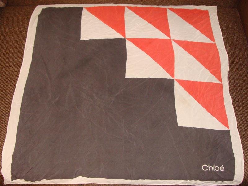 Schal Chloé Grau Seide