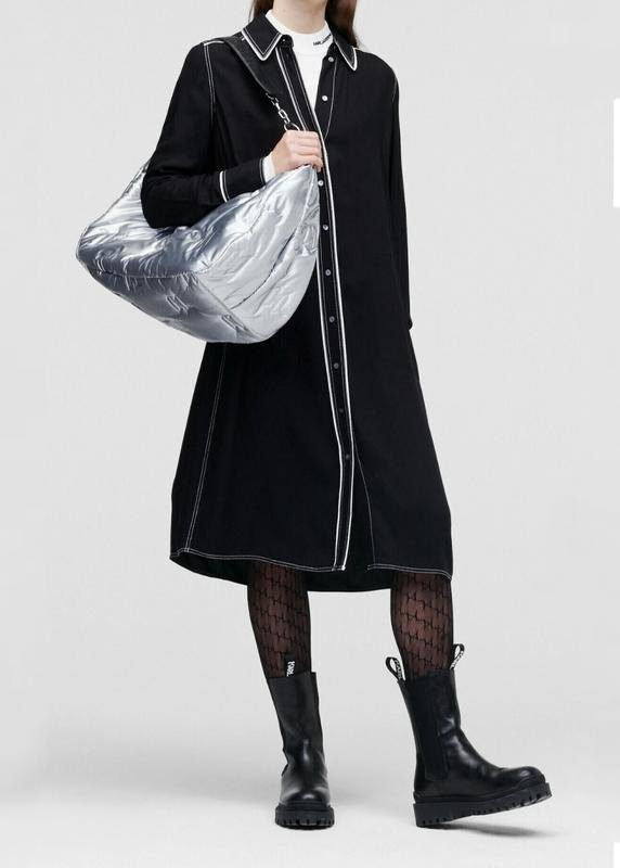 Women Karl Lagerfeld Dress Black Viscose 36