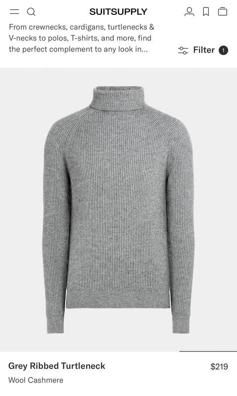 Damen Suitsupply Pullover Grau Wolle XL