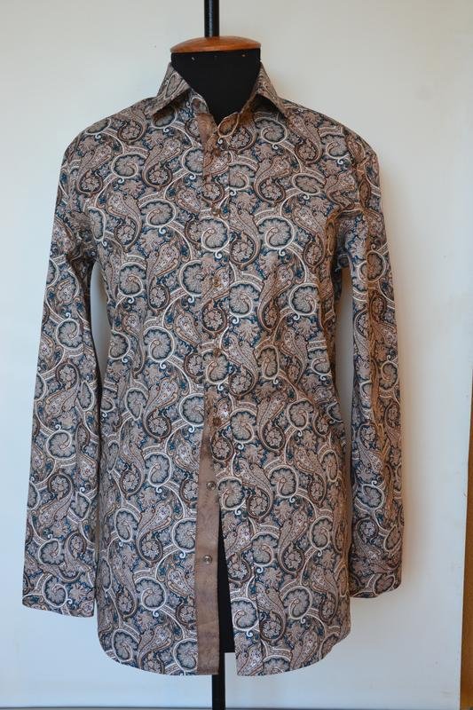 Donna Etro Camicia Blu Navy Cotone S