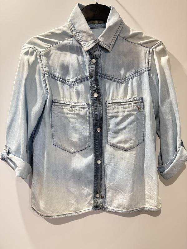 Damen Patrizia Pepe Hemd Marineblau Denim 34