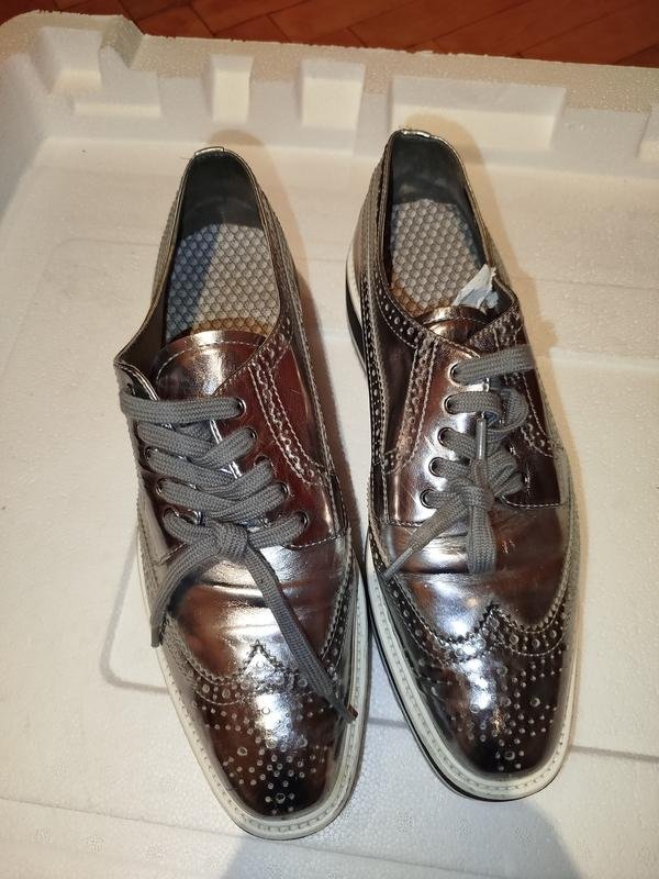 Женские Prada Туфли Серебристый 40