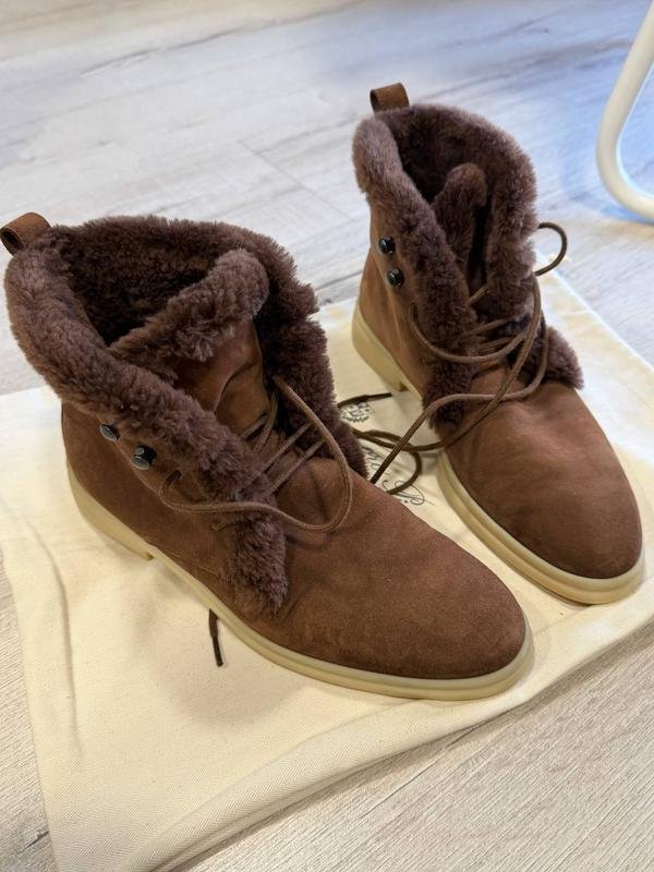 Women Loro Piana Boots Brown Suede 37