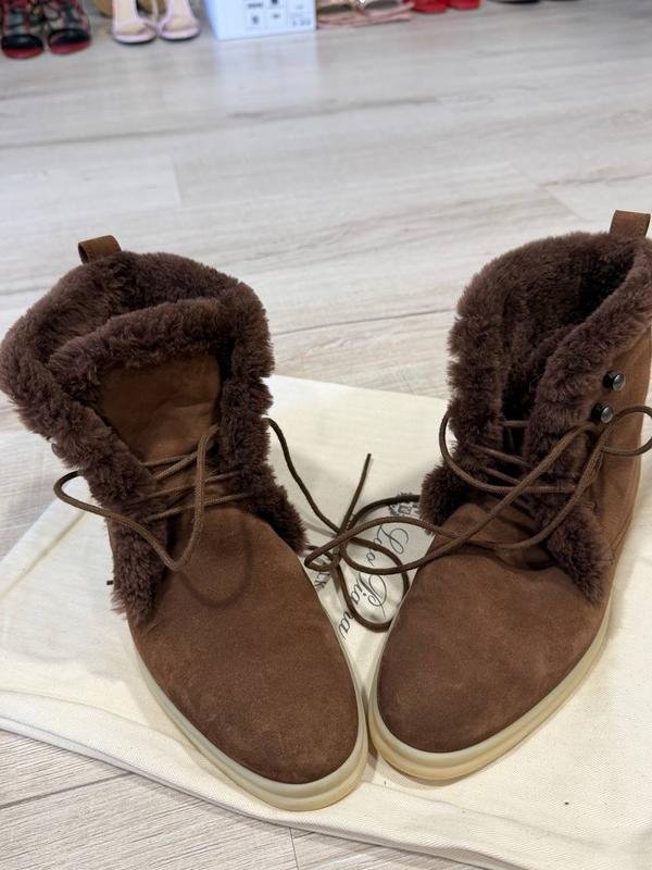 Women Loro Piana Boots Brown Suede 37