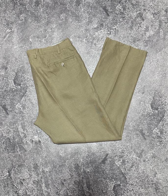 Homme Valentini Pantalon Beige Lin 38