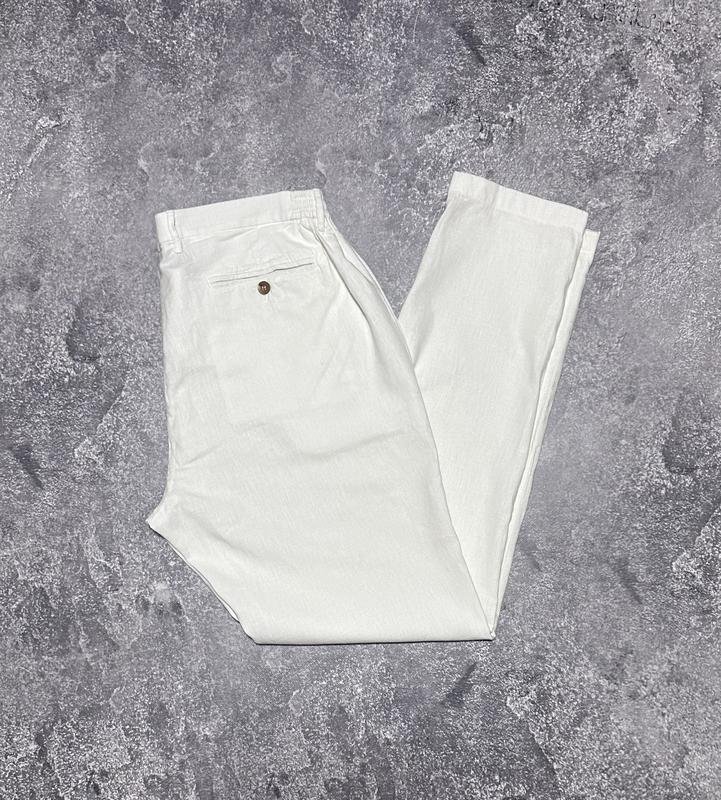 Homme Marvis Pantalons Blanc Coton 38
