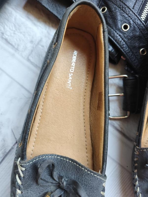 Femme Roberto Santi Mocassins Bleu Marine Cuir 38