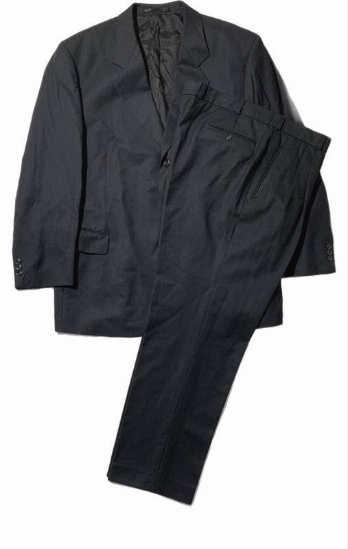 Men Suit Grey Wool XL