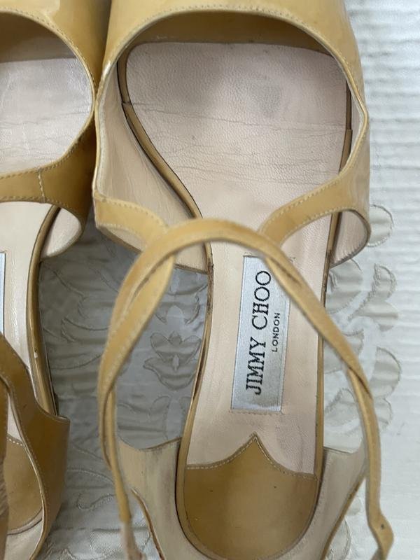 Женские Jimmy Choo Босоножки Оливковый Лаковая