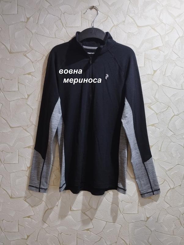 Damen Peak Performance Langarmshirt Schwarz Wolle