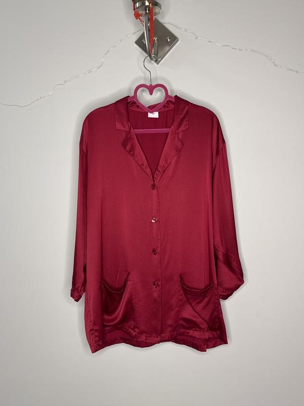 Women Sélite Shirt Red Silk One size