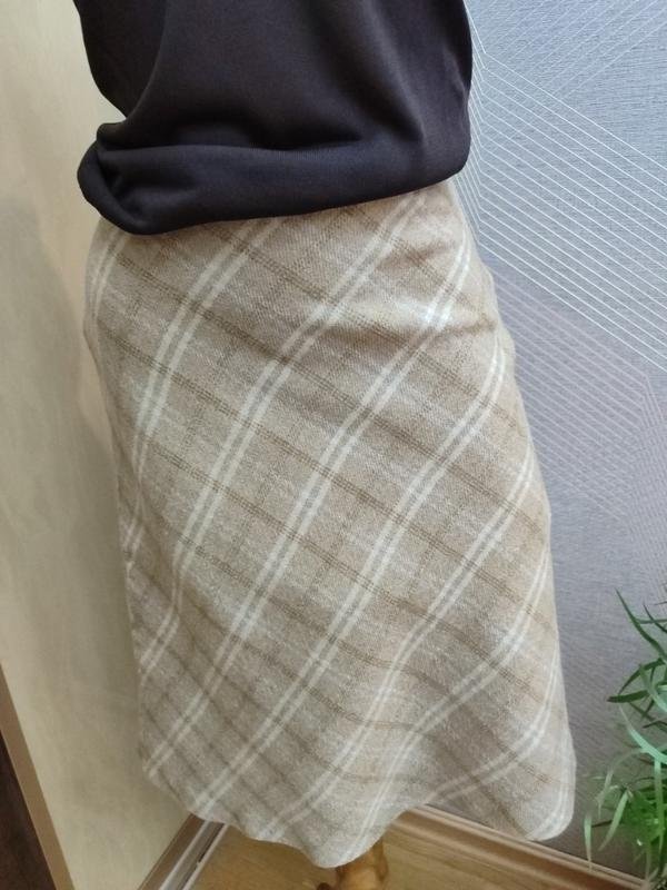 Женская Caractère Юбка Бежевый Шерсть 36