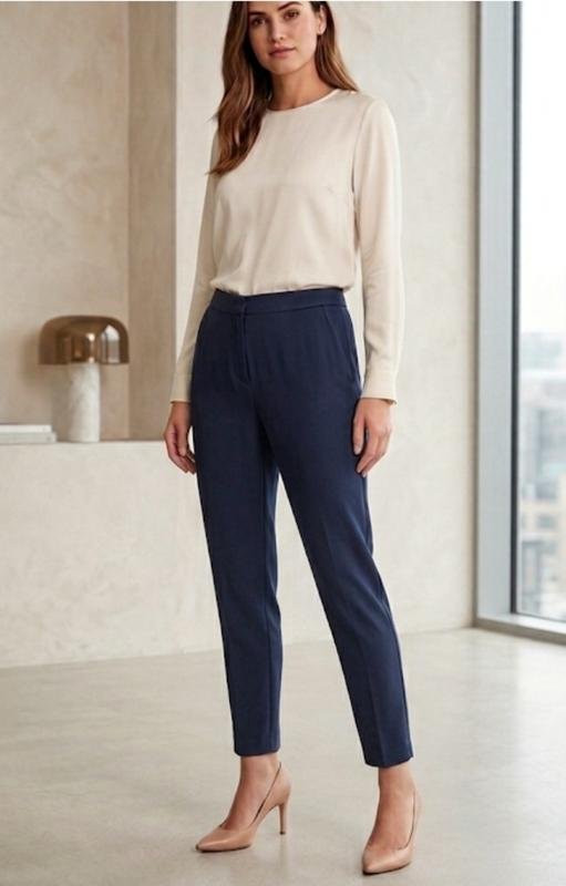 Femme Hobbs Pantalons Bleu Marine Viscose 46