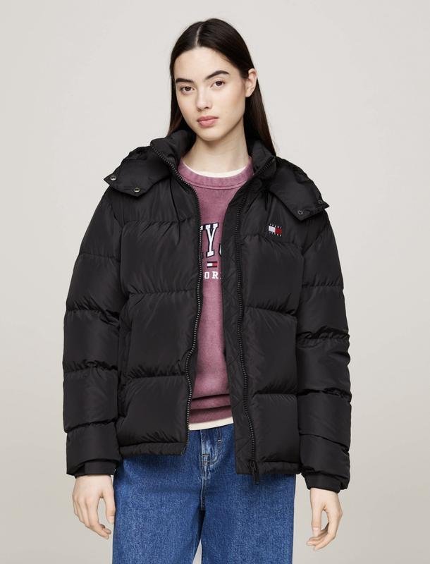 Damen Tommy Jeans Daunenjacke Schwarz 70%