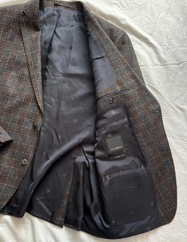 Мужской Roy Robson Пиджак Коричневый Шерсть 56