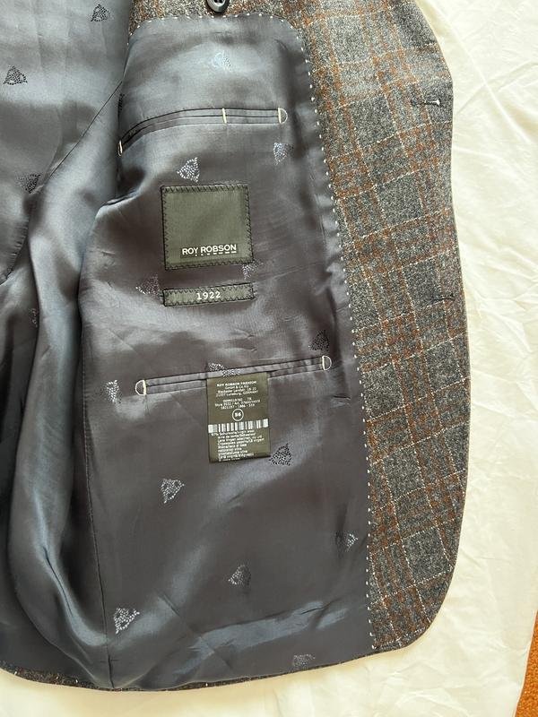 Мужской Roy Robson Пиджак Коричневый Шерсть 56