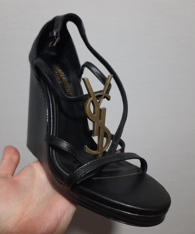 Donna Yves Saint Laurent Tacchi Nero Pelle 37