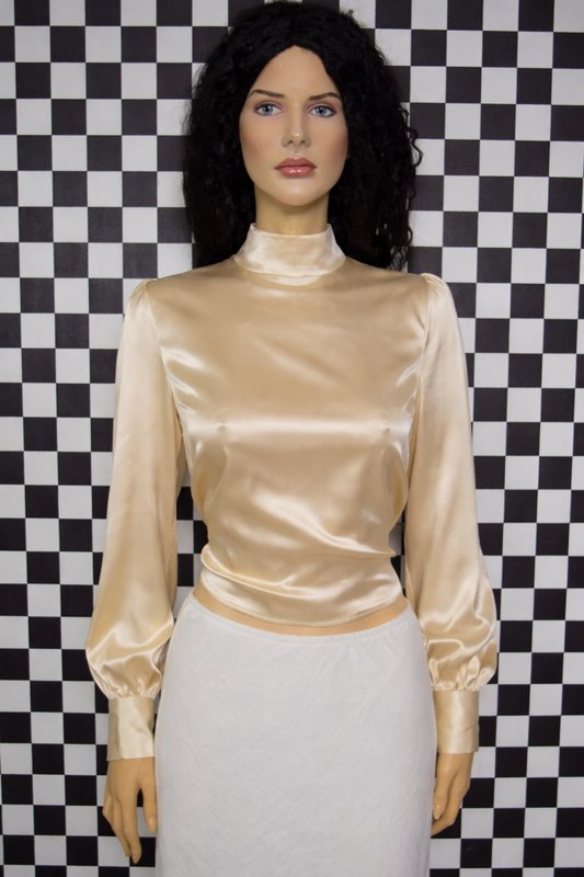 Femme Reformation Chemise Or Soie XL