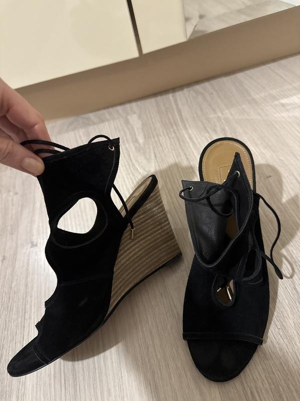 Donna Aquazzura Tacchi Nero Camoscio 38,5