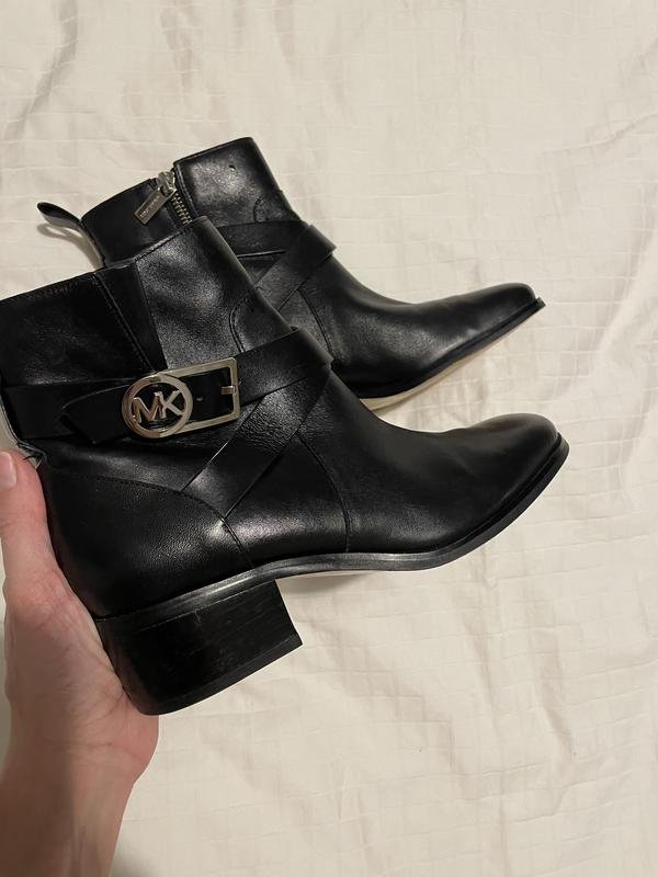 Women Michael Kors Ankle Boots Black Leather 6