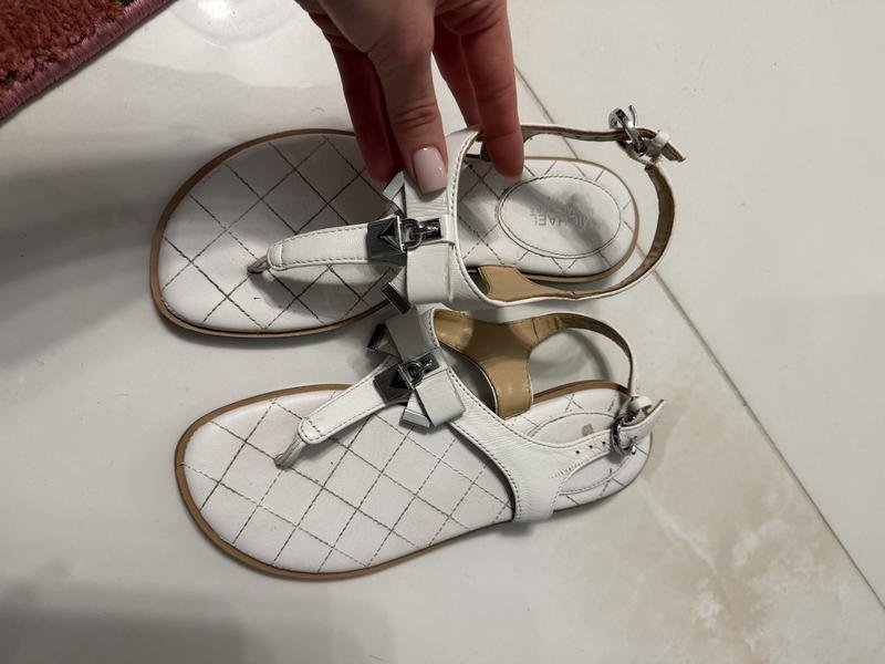 Women Michael Kors Heels White Leather 34.5