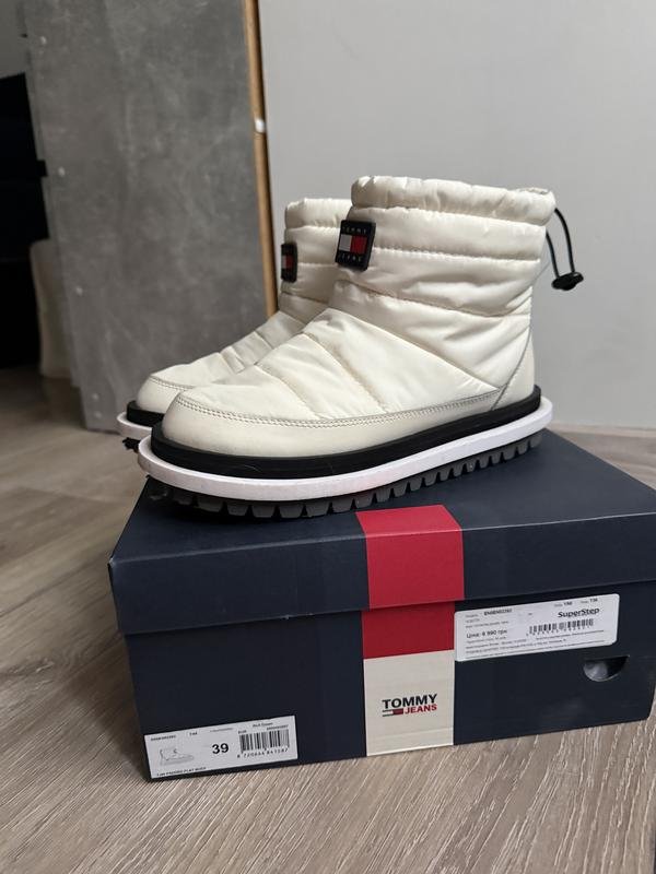 Damen Tommy Jeans Stiefel Elfenbein Polyester 38.5