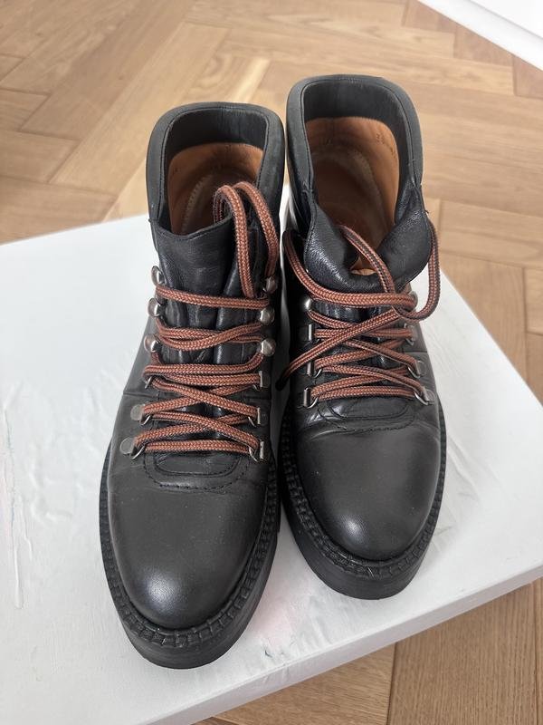 Женские Robert Clergerie Ботинки Чёрный Кожа 37.5