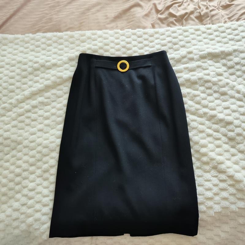 Женская Celine Юбка Чёрная Шерсть M