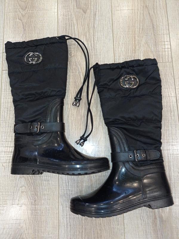 Donna Gucci Stivali in Gomma Neri 37