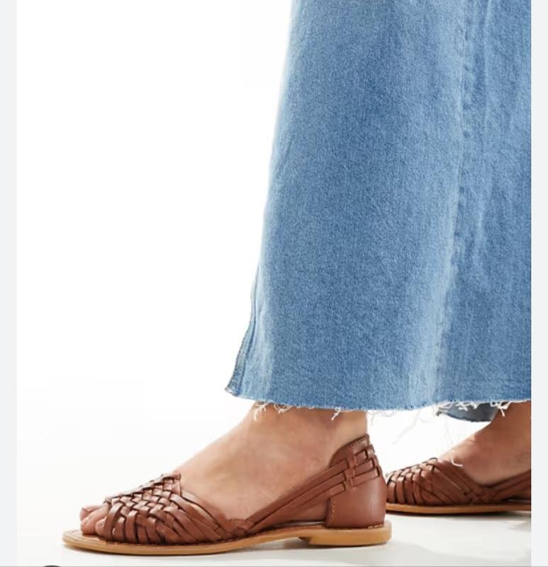 Женские ASOS DESIGN Босоножки Коричневый Кожа 38.5