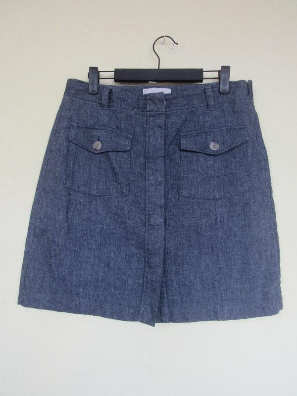 Femme Hobbs Jupe Bleu Marine Coton M-L