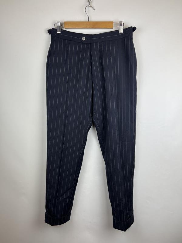 Men Suitsupply Trousers Navy Satin 30